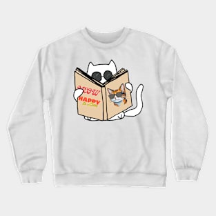 Cats love reading, bookworms Crewneck Sweatshirt